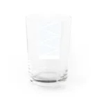 ○○の気分のスカイブルーと白の階段 Water Glass :back