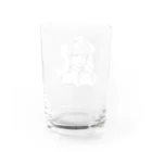 satomimitsukiの照れる少年 スクラッチ風白入り Water Glass :back