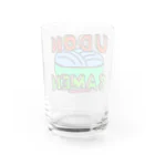 夫婦とその子のUDONRAMEN Water Glass :back