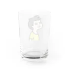 ハハのつぶやきのムスコ_イエロー Water Glass :back