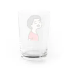 ハハのつぶやきのムスコ_レッド Water Glass :back