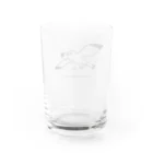 カモメロースタリ東京 Design Goods suzuri店☕️🐤の『カモメロースタリ東京』トレードマーク　グラス Water Glass :back