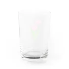 小さな星の庭のピンクのチューリップ Water Glass :back