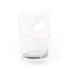 yukiusastudioの雲に乗ったうさぎさん（ピンク） グラス反対面