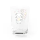 イラスト MONYAAT のCT54ズレぱんだちゃん　アイスを食べよう_bs Water Glass :back