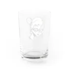 佳石（かせき）のMEGANEちゃん Water Glass :back