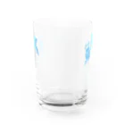 ぱいせー台湾商店のレトログラデ花柄（水色） Water Glass :back