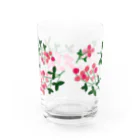 小鳥と映画館のボタニカル ベリーの花 増量版 Water Glass :back