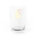 インコグッズのお店　ラブバード亭のコザクラインコ（ダンシング） Water Glass :back