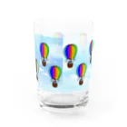 ZAZY official shopの遅刻してるのに気球で向かってるやつ Water Glass :back