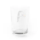 karaagekaraageのpenguin drinking beer Water Glass :back