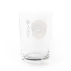 ペキニーズ好きによるペキニーズグッズ屋さんのブラックマスクのペキニーズ Water Glass :back