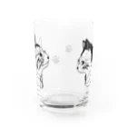 Tぬの店のおしゃネコたちのグラス Water Glass :back