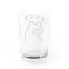 megのくまのえさグラス Water Glass :back