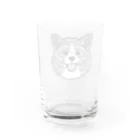 春風工房の秋田犬ハッピースマイル虎毛 Water Glass :back