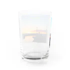 photo-kiokuの漁港夕景 Water Glass :back