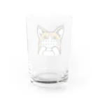 犬グッズの店しえるぶるーの手作りマスクをつけたコーギー Water Glass :back