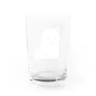 小鳥と映画館の白くて大きな猫 Water Glass :back
