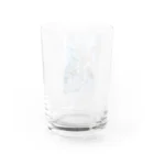 ya-pyの大理石 マーブル ブルー ゴールド Water Glass :back