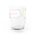 manaのドット絵風うさぎ「LOVE」 Water Glass :back