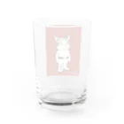 ニャジロウショップSUZURI店のガタゴロウ画伯ニャジロウ　秋色 Water Glass :back