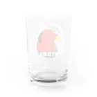 アルバトロスデザインのオトメズグロインコのヅラが出る出るグラス（ピンク） グラス反対面