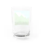 ✨🌈✨ユラクラカン🇯🇵 ✨🌈✨の☁️青空と雲☁️と青い山脈🗻ズ Water Glass :back