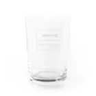 熊工サッカー部OB会のKUMAKO ZIP LINE BLACK Water Glass :back