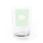 小鳥と映画館のカメレモン柄 Water Glass :back