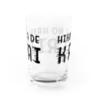 SANKAKU DESIGN STOREの光の速さで帰りたいろーど。 黒 Water Glass :back