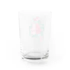 花と猫　オリジナルショップのpink cat Water Glass :back