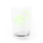 恐竜と宇宙大好き5才のショップのパラサウロロフスがアロサウスをたべた Water Glass :back