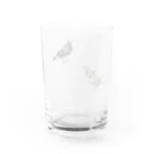 魚の目のお店のハト（スケルトン） Water Glass :back