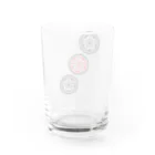 麻雀ロゴTシャツショップ 雀喰 -JUNK-の麻雀牌 3筒 サンピン Water Glass :back