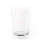 くまのマーク&マクセニの赤い糸 Water Glass :back