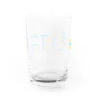 うさぎちゃんアイランドの幾何学模様ロゴ Water Glass :back