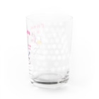 イラスト MONYAAT のCT75あひるのおひるさんのスキーE*ピンク Water Glass :back