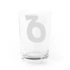 風天工房のδデルタ・ギリシャ文字（黒） Water Glass :back