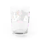 ねこねこうおのやんちゃなハチワレ君とミケネコ君 Water Glass :back