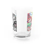 猫飯ちゃみのアメコミ風（ノーマルとモノクロカラー） Water Glass :back