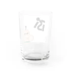 帽子屋のぷくざえもんの「ぷ」 Water Glass :back
