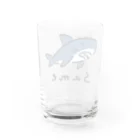 サメ わりとおもいのシンプルなSame　色付き Water Glass :back