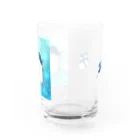 ヤママユ(ヤママユ・ペンギイナ)のふたごのフェアリーペンギン(キラキラロゴつき) Water Glass :back