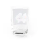 神藤リタgoods shopのflower in blue Water Glass :back