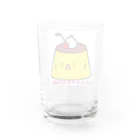 コンニャク幸子オリジナルグッズのコンニャク幸子プリン柄 Water Glass :back