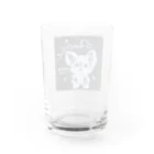 ぱすてるPOPの黒板わんにゃんのヨークシャテリア Water Glass :back