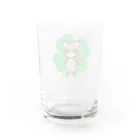 猫の隠れ家の四つ葉印の化け狸ちゃん Water Glass :back