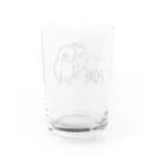 イラスト MONYAAT のCT83いつも見ているポメラニアンA_center Water Glass :back