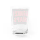 MONCHAP shopのMONEY CHAPS ロゴ黒赤 Water Glass :back