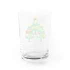 イラスト MONYAAT の森さんのクリスマスA クリスマスツリー Water Glass :back